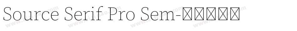 Source Serif Pro Sem字体转换